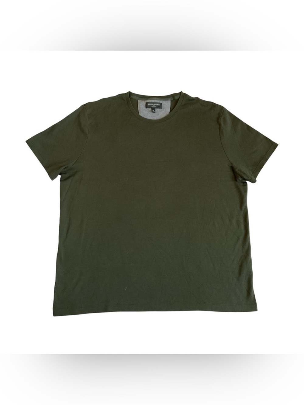 Banana Republic Men's Olive Crew Neck Short Sleeve Tee